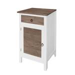 Commode Galano II wit/massief houten elementen