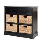 Commode Herman Pin massif - Noir / Beige