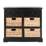 Commode Herman Pin massif - Noir / Beige