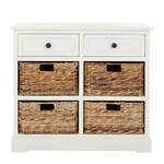 Commode Herman Pin massif Blanc / Beige