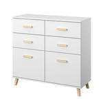 Commode Annett Blanc alpin / Frêne de Coimbra - Largeur : 93 cm