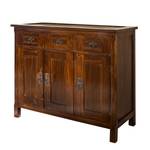 Commode Lorraine 3 portes - peuplier massif couleur acajou