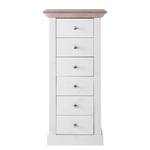 Commode Lyngby I Pin massif - Pin blanc / Pin marron - Hauteur : 110 cm