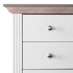 Commode Lyngby I Pin massif - Pin blanc / Pin marron - Hauteur : 110 cm