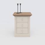 Commode Lyngby I Pin massif - Pin blanc / Pin marron - Hauteur : 62 cm