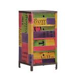 Commode Paint Mindy massif - Multicolore - Verni