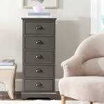 Commode Peyton Pin massif - Gris