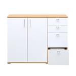 Credenza Rio Art III Effetto faggio/Bianco lucido