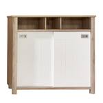 Armoire midi Seven Blanc / Imitation chêne Sanremo