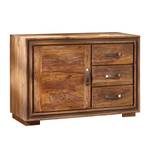 Commode Khan Sheesham massif / Imitation cuir