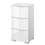 Commode SKØP I Blanc alpin / Blanc brillant - Aluminium