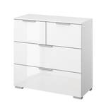 Commode SKØP III Blanc alpin / Blanc brillant - Aluminium