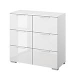 Commode SKØP IV Blanc alpin / Blanc brillant - Aluminium