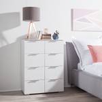 Commode SKØP IX Blanc alpin / Blanc brillant - Aluminium