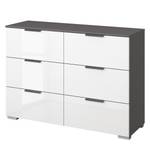 Commode SKØP V Graphite / Blanc brillant - Graphite