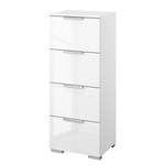 Commode SKØP VI Blanc alpin / Blanc brillant - Aluminium