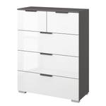 Commode SKØP VIII Graphite / Blanc brillant - Graphite