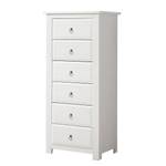 Commode Straightly IV Pin massif - Blanc