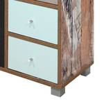 Commode Verna III blauw/Panama eikenhouten look