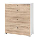 Kast Vestby II Wit/lichte San Remo eikenhouten look - Breedte: 100 cm