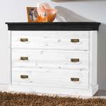 Commode Zillertal Pin massif - Blanc / Colonial
