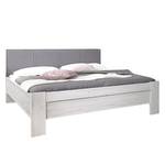 Compact bed Madrid Witte eikenhouten look - Grijs - 180 x 220cm