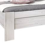 Compact bed Madrid Witte eikenhouten look - Grijs - 200 x 200cm