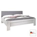 Compact bed Madrid Witte eikenhouten look - Grijs - 200 x 220cm