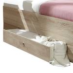Kompaktbett Sidas (mit Bettkästen) Eiche Sägerau Dekor / Weiß - Kein Zubehör inklusive