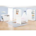 Complete set Jil (3-delig) grenenhout deels massief - babybed, commode en kledingkast 3-deurs - wit gelakt