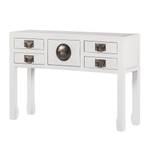 Console China Town Manguier partiellement massif - Blanc