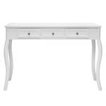 Console Montréal avec 3 tiroirs Blanc - En partie en bois massif - 120 x 81 x 40 cm