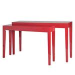 Wangentafelset Gleamy (2-delige set) deels massief paulowniahout - Hoogglans rood