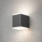 LED-Außenwandleuchte Monza Cube Acrylglas / Aluminium - 1-flammig - Flammenanzahl: 2