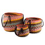 Panier Ethno I (set de 3) Multicolore