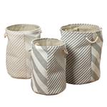 Panier Lomma (set de 3) Tissu - Beige / Gris