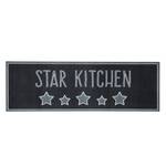 Küchenläufer Star Kitchen Kunstfaser - Grau / Schwarz