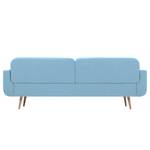 Küchensofa Loca Filz / Eiche massiv - Hellblau / Eiche Hell - Breite: 227 cm