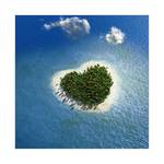 Impression sur toile, Island of Love II Taille : 50 x 50 cm