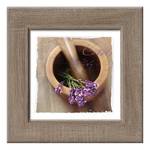 Impression d'art Lovely lavender I Marron - Multicolore - Bois manufacturé - 44 x 44 x 1.7 cm