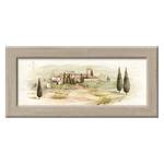 Kunstdruk Velvet Tuscany Bruin - Meerkleurig - Plaatmateriaal - 94 x 44 x 1.7 cm