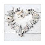 Impression sur toile, Wooden Love II Taille : 30 x 30 cm