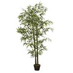 Plante artificiel Gras Matière synthétique - Vert / Noir - Hauteur : 180 cm
