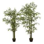 Kunstplant Bamboe kunststof - groen/zwart - Hoogte: 180 cm