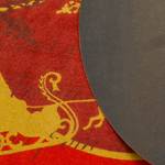 Tapis de Noël rond à poils courts Rouge - Textile - 100 x 100 cm