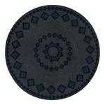 Tapis de paille Mamda Dark Paille de maïs - Gris foncé / Noir