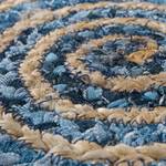 Tapis de paille Jogma Swirl Paille de maïs - Bleu / Beige