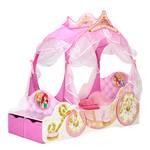 Lit carrosse Princess Rose foncé - Bois manufacturé - 85 x 157 x 171 cm