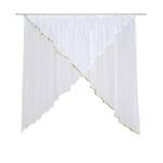 Rideau LINEA Blanc / Vert - 450 x 145 cm