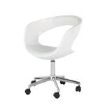 Chaise de bureau pivotante La Paz Cuir synthétique blanc